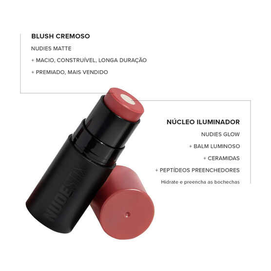 NUDIES MATTE & GLOW CORE NUDIES MATTE + GLOW CORE BLUSH COLOR - PEACH PEARL